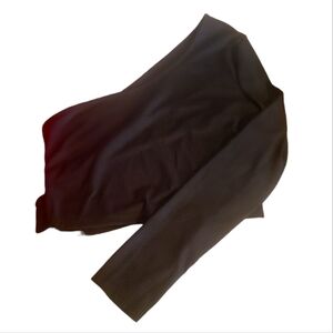 New One sleeve cut out back crop top black Sz Large